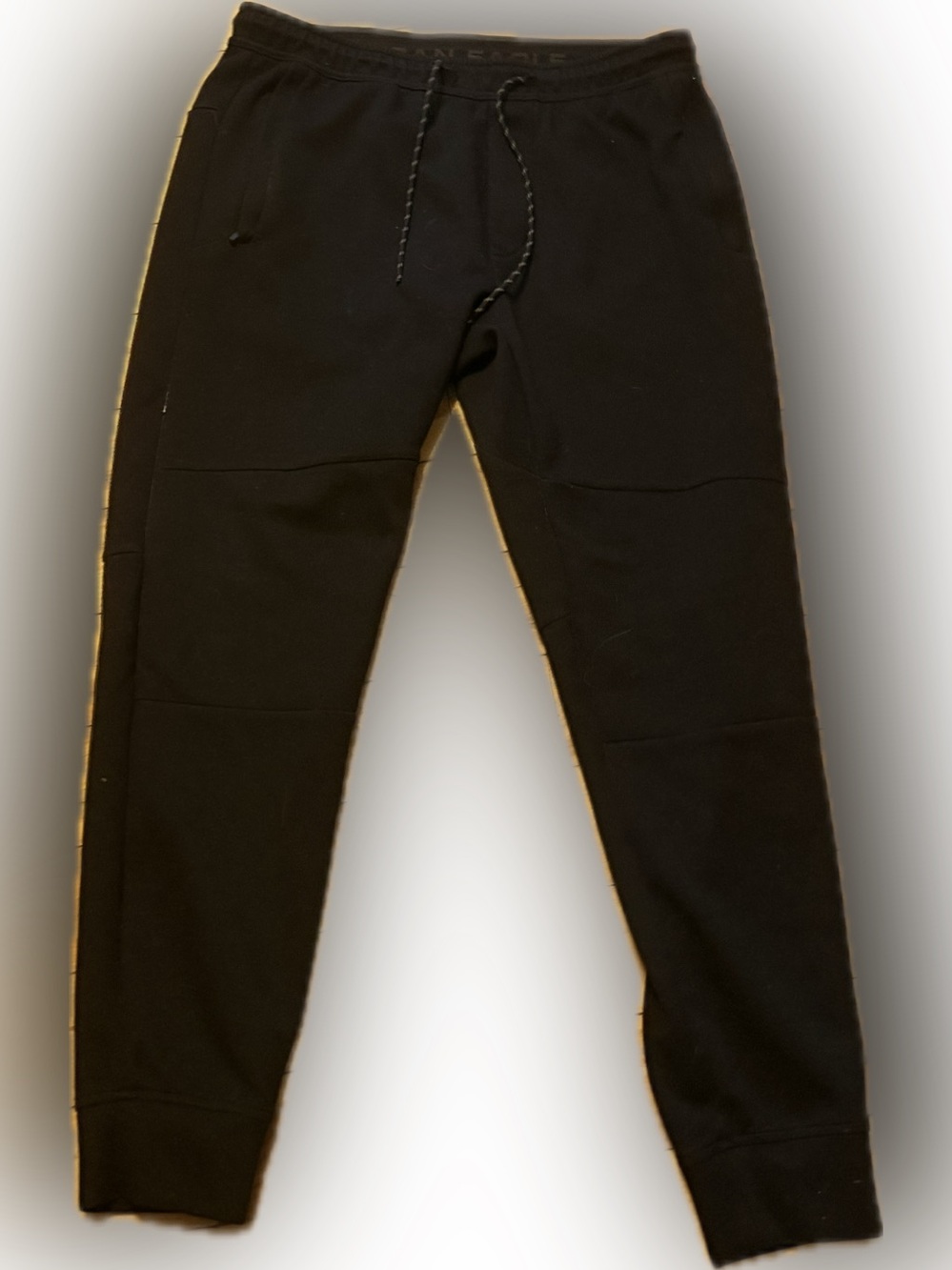 American Eagle Outfitters Black Knit Joggers with Drawstring